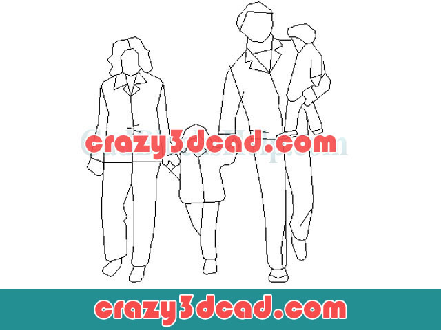 A family of four cad blocks
